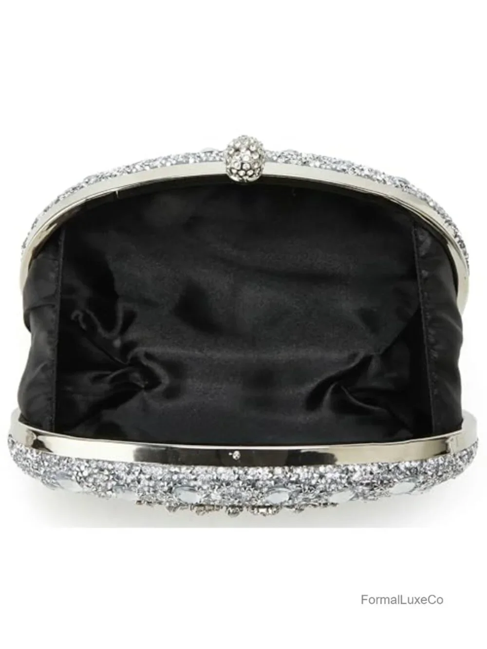 Double Sided Rhinestone Clutch Evening Bag Crystal Diamond Wristlet Wrist Purse